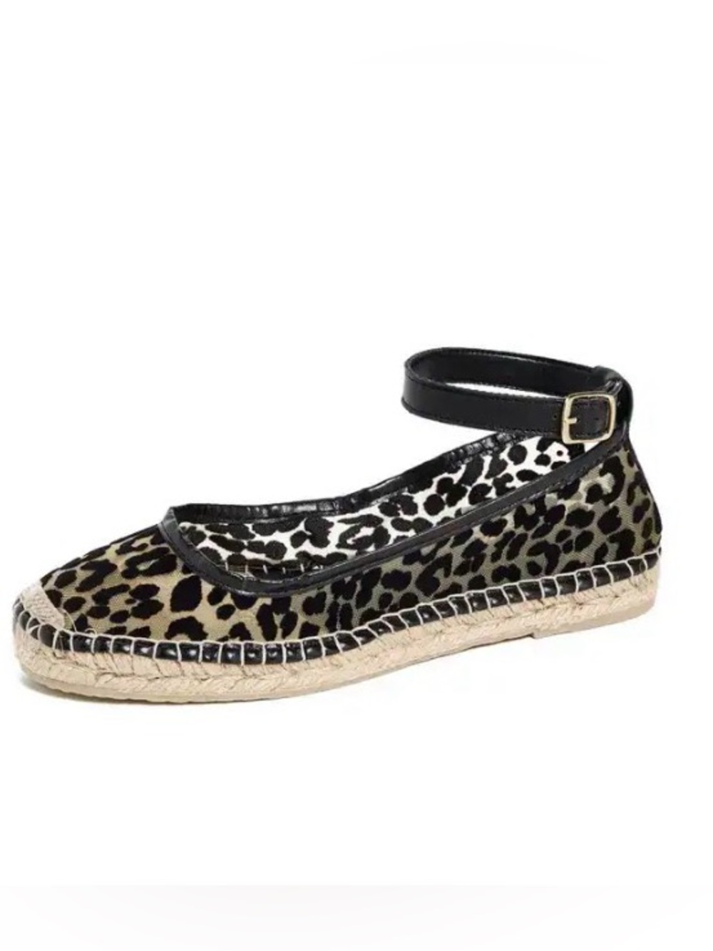 Free People Mason Ballet Espadrille Flats Leopard Spain 8.5 39 - Picture 4 of 14
